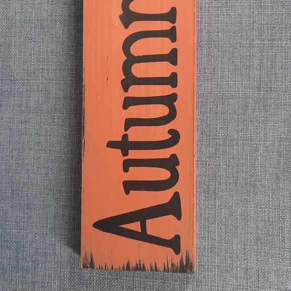 Solid Wood Shelf Sitter Sign Rustic Autumn Blessings Thanksgiving Fall Harvest - Picture 4 of 4